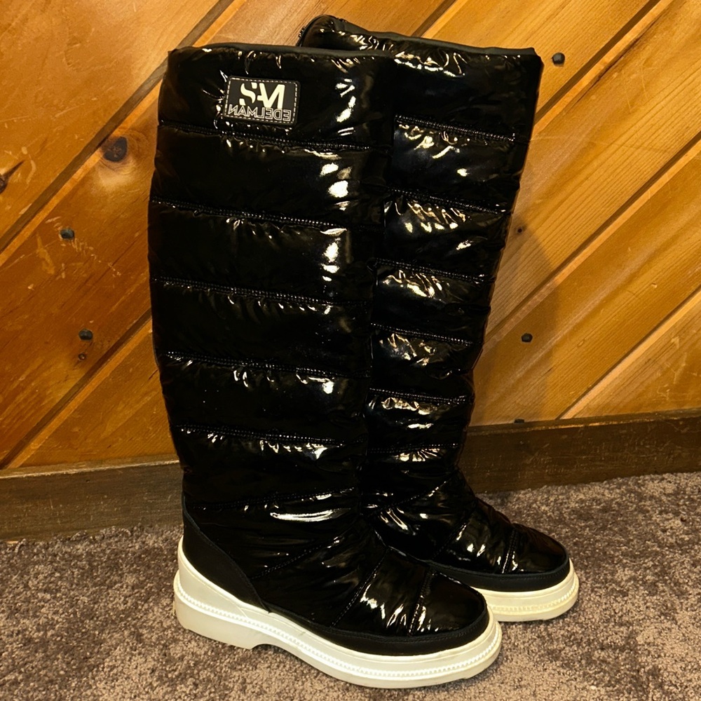 Sam Edelman Camora Waterproof Puffer Tall Black Boots - Picture 4 of 11